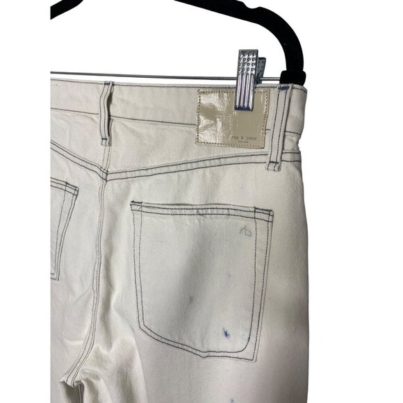 Rag & Bone Nina High Rise Ankle Slim Straight Jeans in Half Moon-sz 31 - Picture 10 of 12